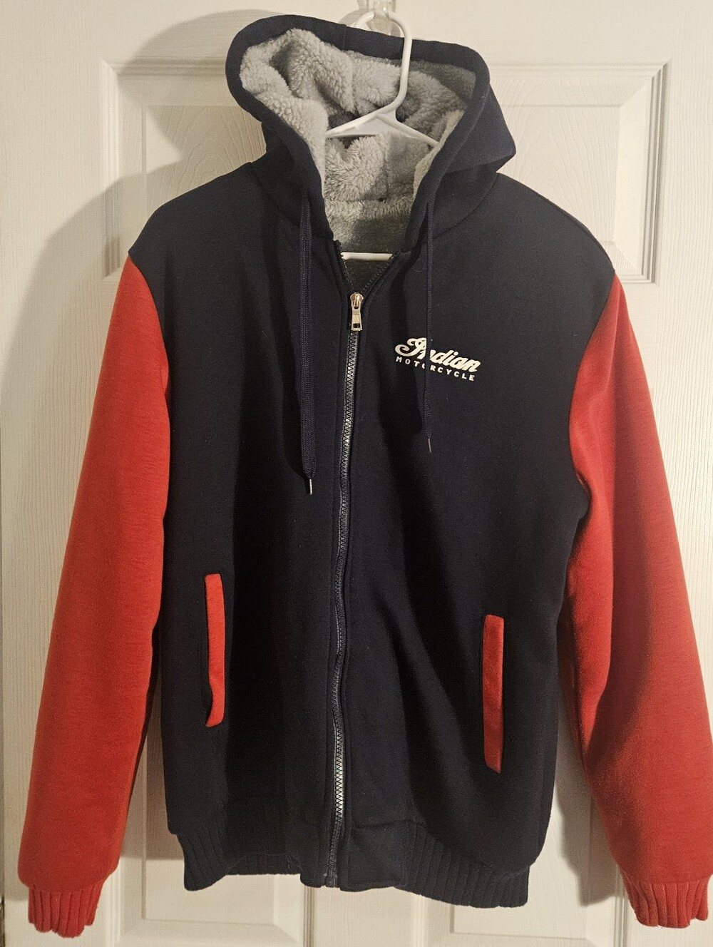Indian Motorcycle Womens Large Sherpa Lined Full Zip Hooded Jacket